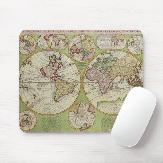  oud Geschiedenis-Omvergooienontwerp van de Wereld Muismat (Met muis)