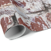 Oud geschilderde bakstenen wand met een witte schi cadeaupapier (Rol Hoek)