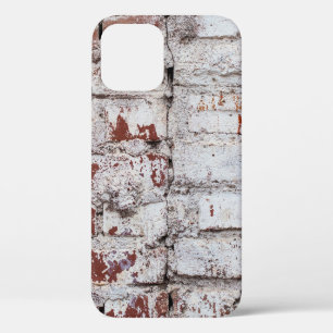 Oud geschilderde bakstenen wand met een witte schi Case-Mate iPhone case