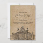  oud getijdenthema Luxurous Wedding Kaart (Voorkant)