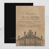  oud getijdenthema Luxurous Wedding Kaart (Voorkant / Achterkant)