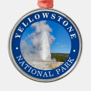 Oud getrouw Yellowstone National Park Metalen Ornament