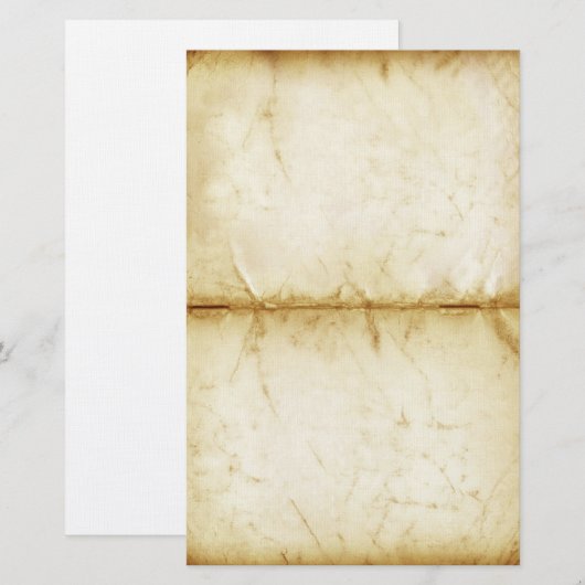  oud gevouwen briefpapier (Voorkant / Achterkant)