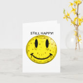 OUD GEZICHT. OUD MAAR NOG STEEDS HAPPY KAART (Gele Bloem)