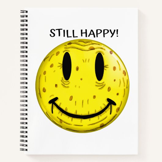 OUD GEZICHT. OUD MAAR NOG STEEDS HAPPY NOTITIEBOEK (Voorkant)