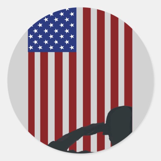 Oud Glory Salute Ronde Sticker (Voorkant)