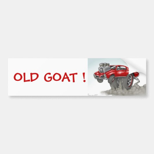 OUD GOAT! BUMPERSTICKER (Voorkant)