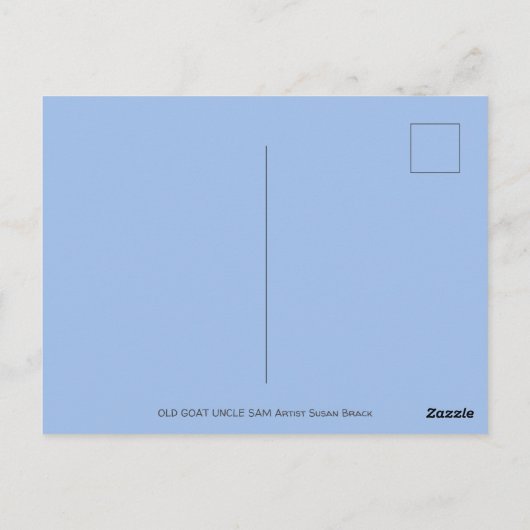 OUD GOAT UNCLE SAM, FUNNY BOERDERIJ PATRIOTIC BILL BRIEFKAART (Achterkant)