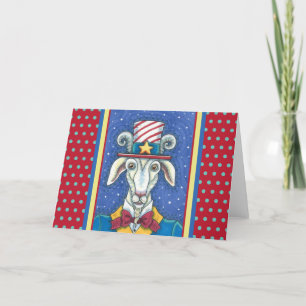 OUD GOAT UNCLE SAM, FUNNY BOERDERIJ PATRIOTIC BILL FEESTDAGEN KAART