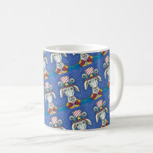 OUD GOAT UNCLE SAM, FUNNY BOERDERIJ PATRIOTIC BILL KOFFIEMOK
