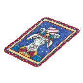 OUD GOAT UNCLE SAM, FUNNY BOERDERIJ PATRIOTIC BILL MAGNEET (Linkerzijde)