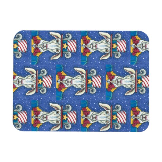OUD GOAT UNCLE SAM, FUNNY BOERDERIJ PATRIOTIC BILL MAGNEET (Horizontaal)