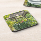 Oud goed in een tuin harde plastic onderzetters (Linkerzijde)