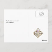 Oud Goud Elegantie Quinceañera Uitnodiging (Achterkant)