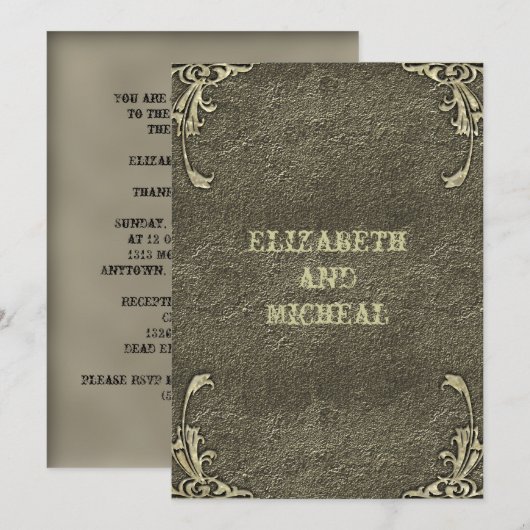 Oud goud in reliëf kaart (Voorkant / Achterkant)