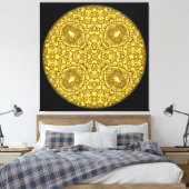 "Oud Goud" Mandala Canvas Afdruk (Insitu (Slaapkamer))