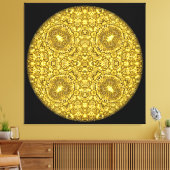 "Oud Goud" Mandala Canvas Afdruk (Insitu (Woonkamer))