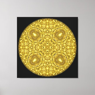 "Oud Goud" Mandala Canvas Afdruk