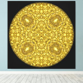 "Oud Goud" Mandala Canvas Afdruk (Insitu (Houten vloer))