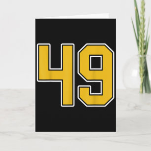 Oud Goud Zwart Wit Sport Nummer 49 Jersey Unifo Kaart