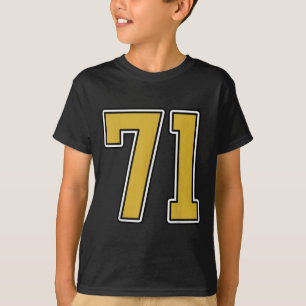 Oud Goud Zwart Wit SRTS Nummer 71 Jersey Uniform T-shirt