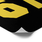 Oud Goud Zwarte Nummer 67 Jersey Speler Uniform #6 Poster (Hoek)