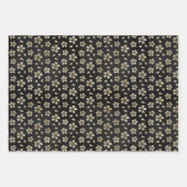 Oud gouden zilveren bloempatronen inpakpapier vel (Voorkant 2)