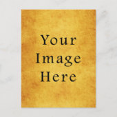 oud goudperkamentpapier blanco briefkaart (Voorkant)