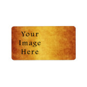  oud goudperkamentpapier blanco etiket (Voorkant)