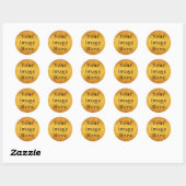 oud goudperkamentpapier blanco ronde sticker (Vel)