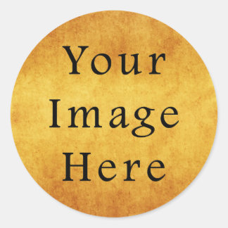  oud goudperkamentpapier blanco ronde sticker