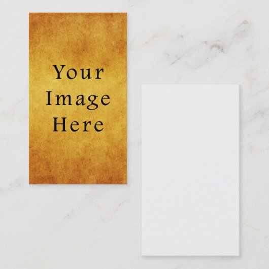  oud goudperkamentpapier blanco visitekaartje (Voorkant / Achterkant)