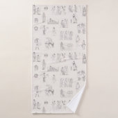 Oud Griekenland Klassiek Grieks Geschiedspatroon Badhanddoek (Badhanddoek)