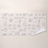 Oud Griekenland Klassiek Grieks Geschiedspatroon Badhanddoek (Badhanddoek)