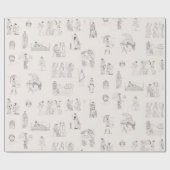 Oud Griekenland Klassiek Grieks Geschiedspatroon Cadeaupapier (Vlak)