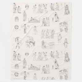 Oud Griekenland Klassiek Grieks Geschiedspatroon Fleece Deken