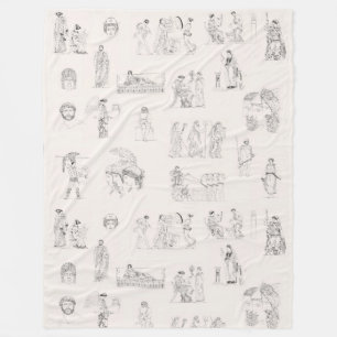 Oud Griekenland Klassiek Grieks Geschiedspatroon Fleece Deken