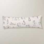 Oud Griekenland Klassiek Grieks Geschiedspatroon Lichaamskussen (Achterkant)