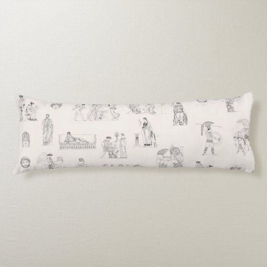 Oud Griekenland Klassiek Grieks Geschiedspatroon Lichaamskussen (Voorkant)