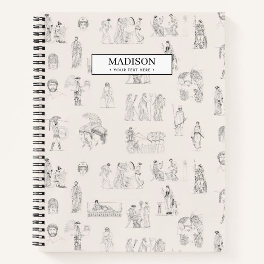 Oud Griekenland Klassiek Grieks Geschiedspatroon Notitieboek (Voorkant)