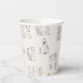 Oud Griekenland Klassiek Grieks Geschiedspatroon Papieren Bekers (Links)