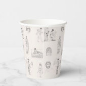 Oud Griekenland Klassiek Grieks Geschiedspatroon Papieren Bekers (Rechts)