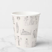 Oud Griekenland Klassiek Grieks Geschiedspatroon Papieren Bekers (Voorkant)