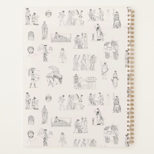 Oud Griekenland Klassiek Grieks Geschiedspatroon Planner (Achterkant)