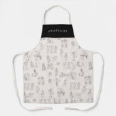 Oud Griekenland Klassiek Grieks Geschiedspatroon Schort (Voorkant)