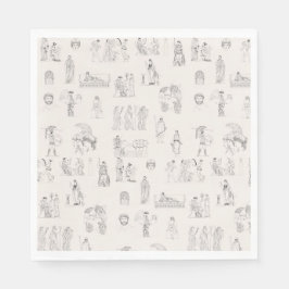 Oud Griekenland Klassiek Grieks Geschiedspatroon Servet