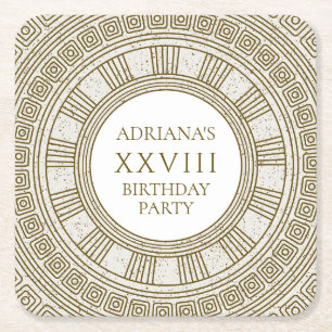 Oud Griekenland Verjaardagsfeest met stenen elemen Kartonnen Onderzetters