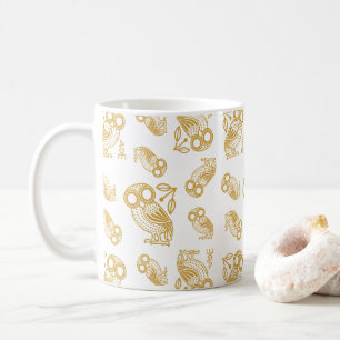 Oud-Grieks Atheens Uilpatroon Koffiemok
