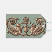 oud Grieks masker tussen twee fenixen Cadeaulabel (Voorkant (Horizontaal))