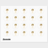 Oud Grieks Meisje Ronde Sticker (Vel)